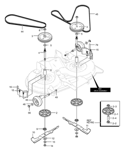 Deck Assembly (Part 2) Diagram and Parts List for 40318X50C 2001 Briggs and Stratton Lawn Tractor
